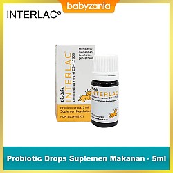 Interlac Probiotic Drops Suplemen Makanan - 5ml